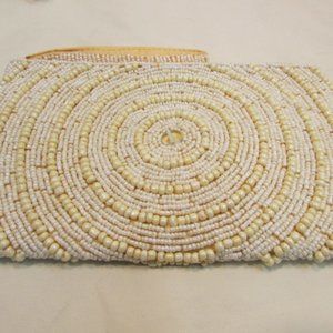 Beaded Light Yellow Wristlet